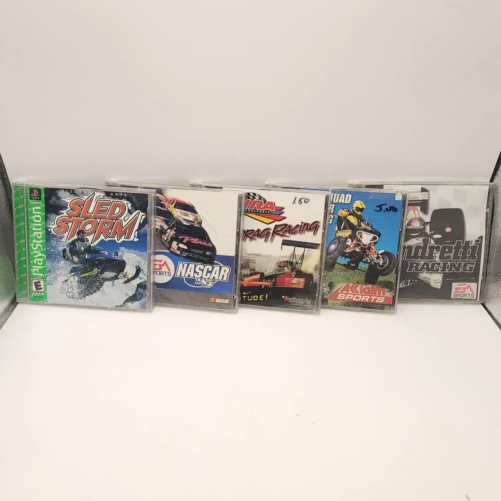 Playstation Lot of 25 Games Spec Ops Sno Cross Asteroids Cyber Tiger Test Drive